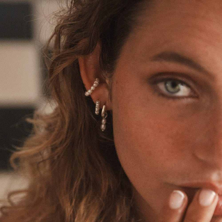 Freshwater Pearl Cuff Earrings