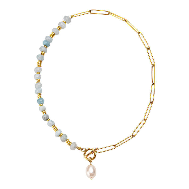 Natural Stone Chain Necklace