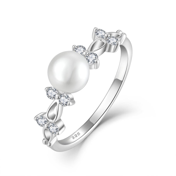 Freshwater Pearl Zircon Ring