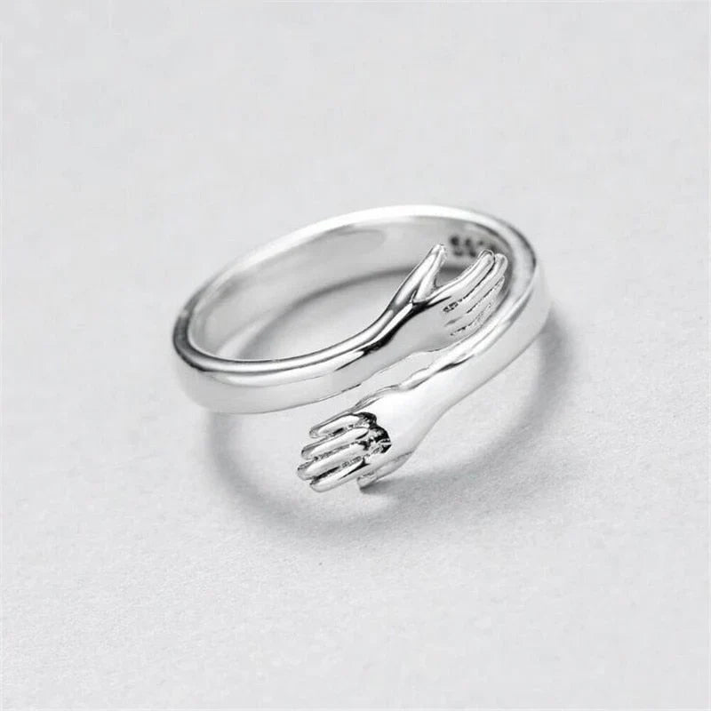 Adjustable Silver Hug Ring