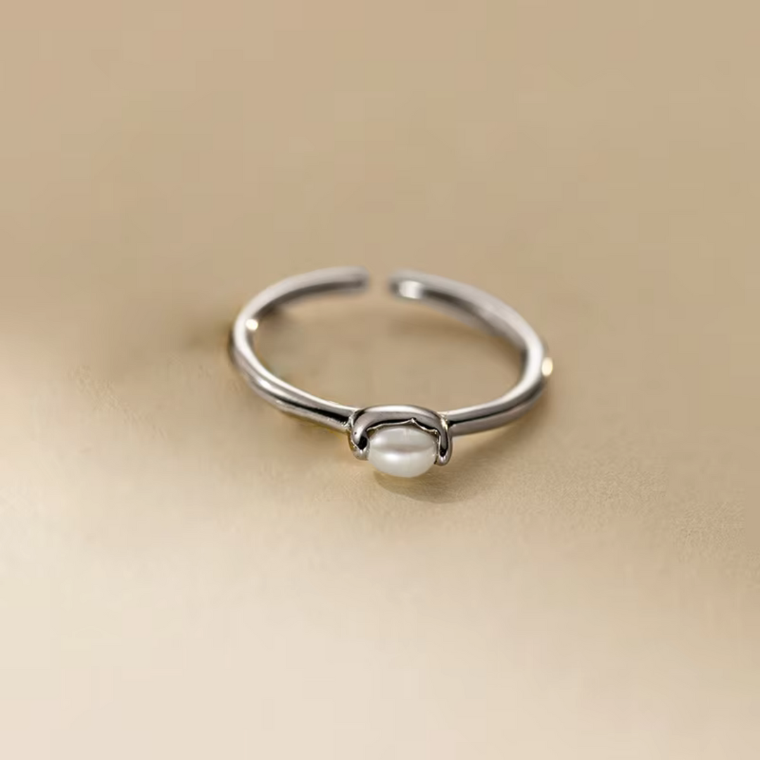 Open Baroque Pearl Ring