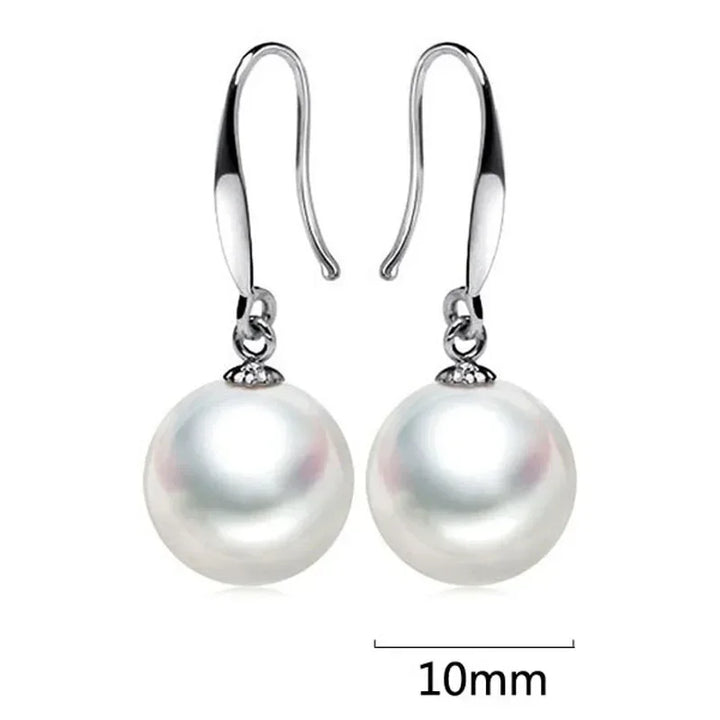Pearl Drop Charm Earrings