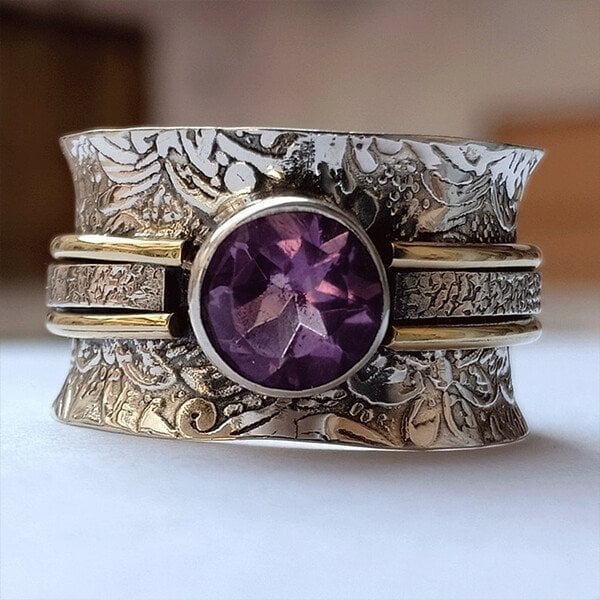 Boho Crystal Meditation Ring