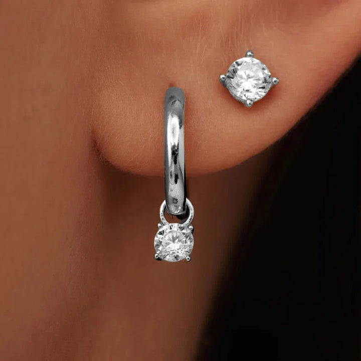Larmes de Lune Stone Stud Earrings