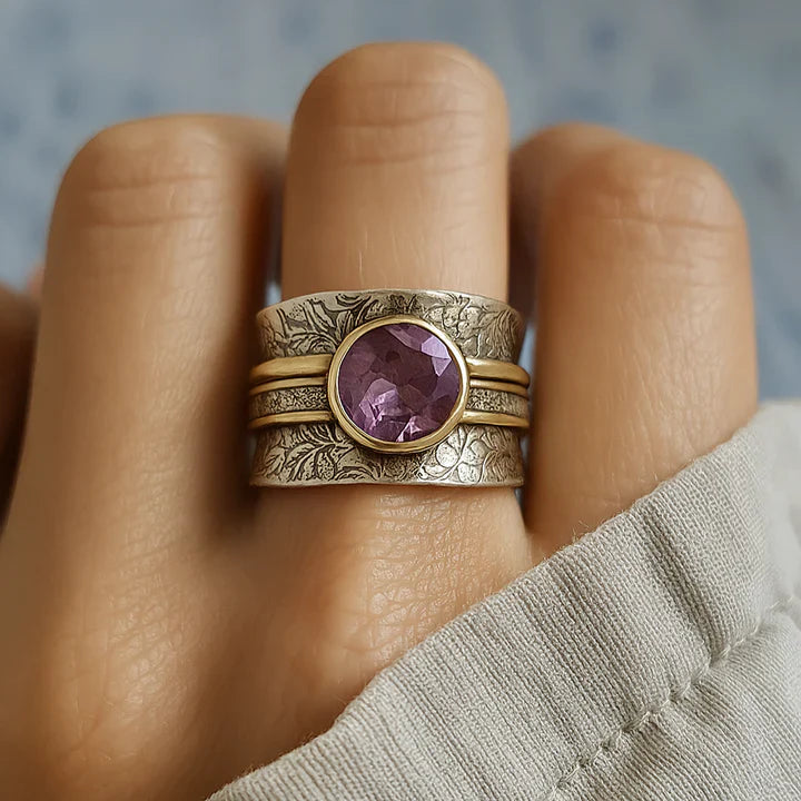 Boho Crystal Meditation Ring