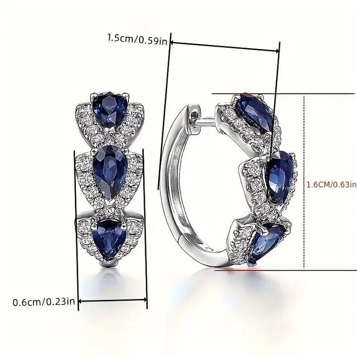 Royal Sapphire Crest Earrings