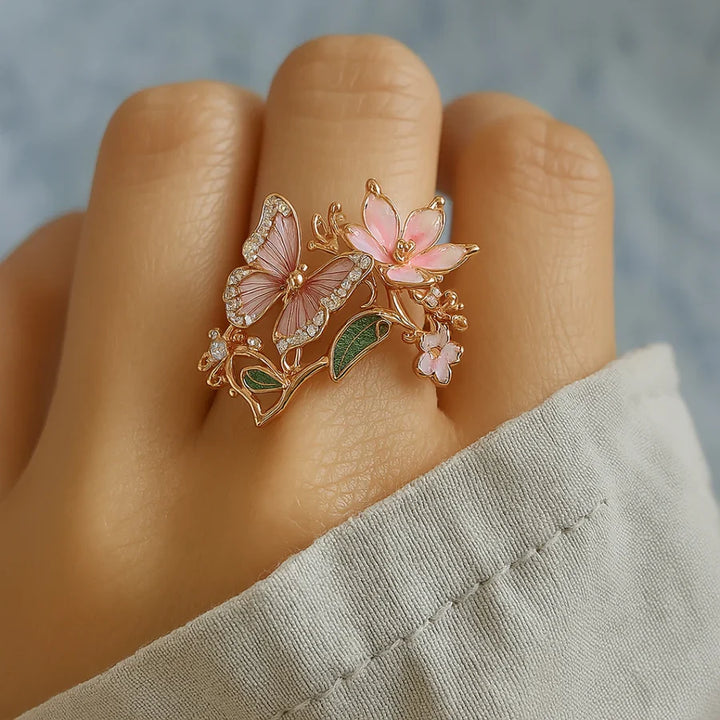 Butterfly Zirconia Ring – Nature Inspired